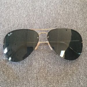 Ray-Ban Semi-Rimless Aviator Gold/Black Sunglasses